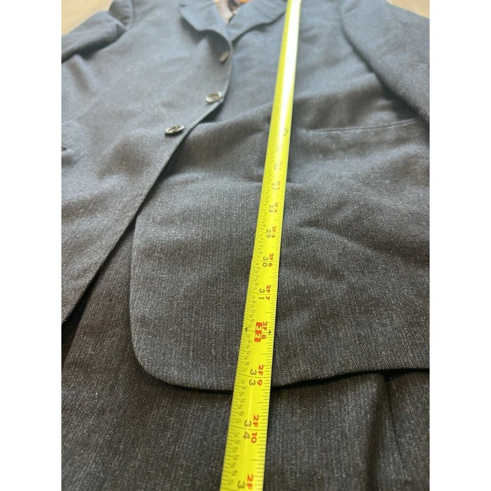Botany 500 Wool Suit Charcoal Gray, 42R, 34”x33”, Custom Tailored, Tom James Tie